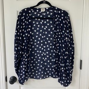 Cosmina Kimono by Sunday Best - Blue, Hearts